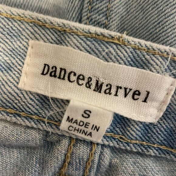 Dance & Marvel Blue Distressed Jean Shorts with stars Americana size small - Picture 5 of 6